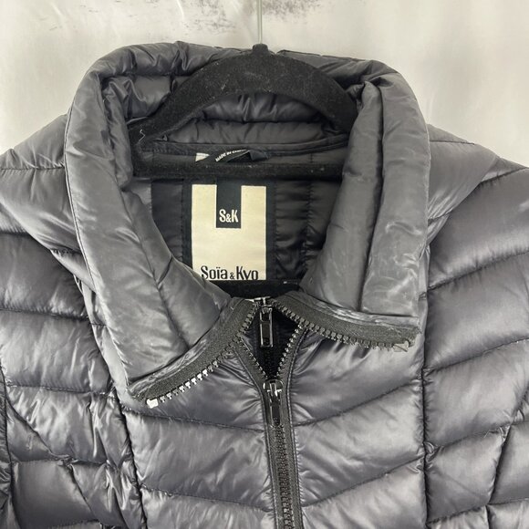 Soia & Kyo Black Down Puffer Jacket Women's Size M - Picture 3 of 12